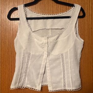 Chic White Button-Down Blouse